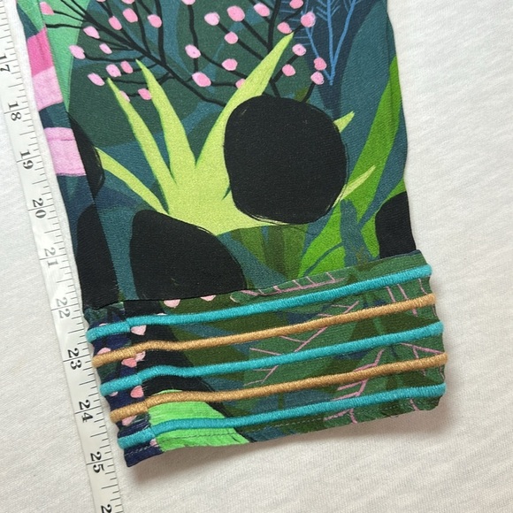 Farm Rio Pants Womens Ex-Small Tropique Embroidered Floral Anthropologie - Picture 7 of 15